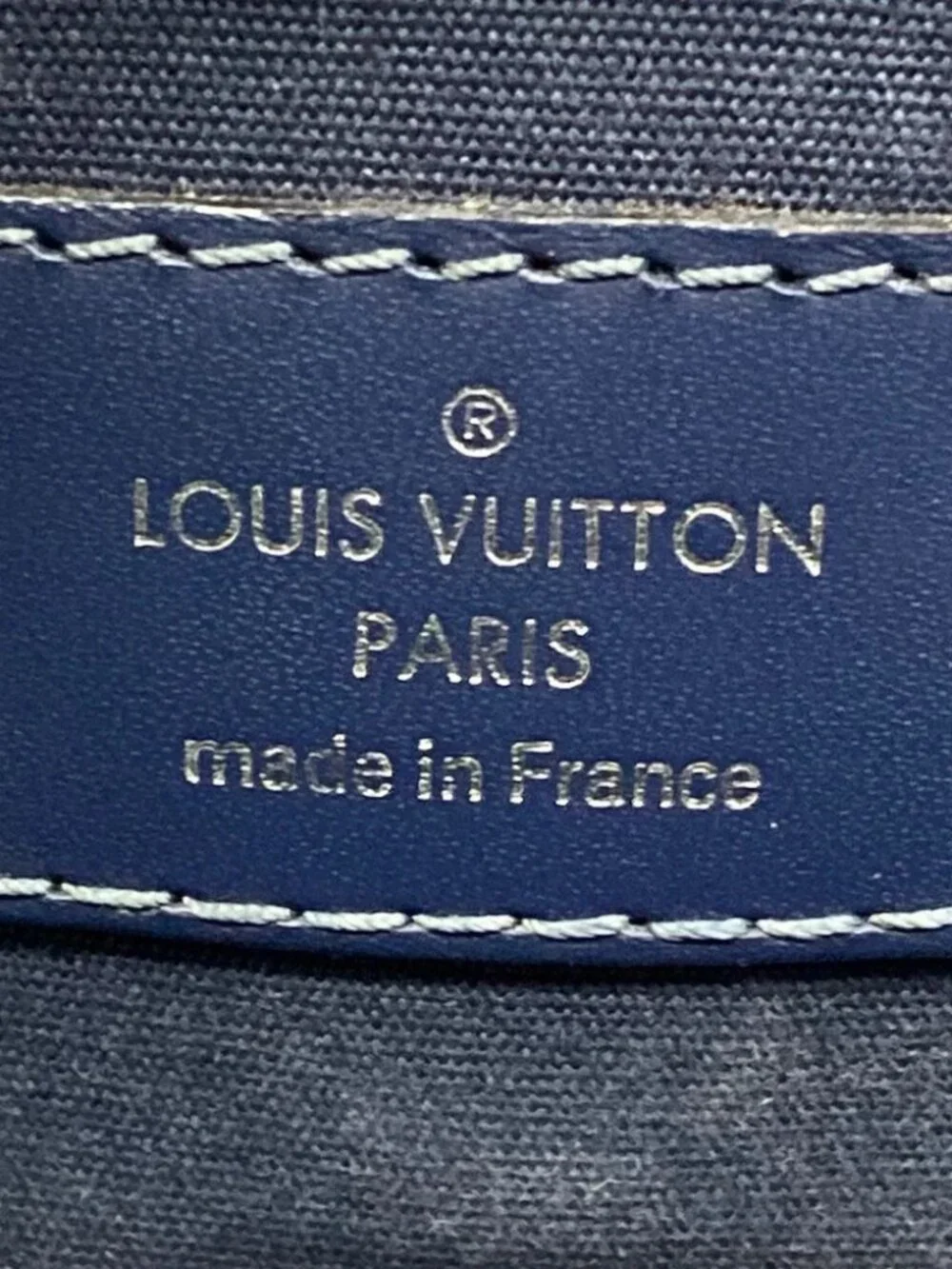 LOUIS VUITTON Soufflot MM M94375 Indigo Blue Epi AA2146 Handbag